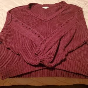 Red-Purple oversized Sweater